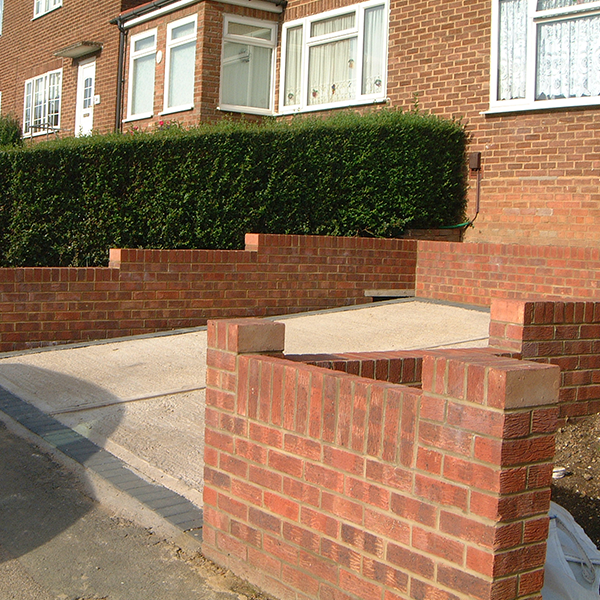 retaining brick garden wall essex