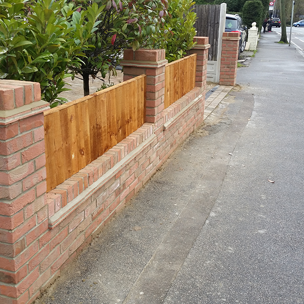 fenced brick wall builders essex