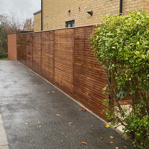 hardwood cedar fencing in harold wood, essex