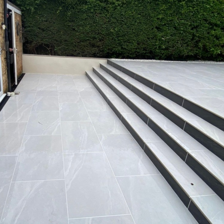  porcelain steps and patio, Romford