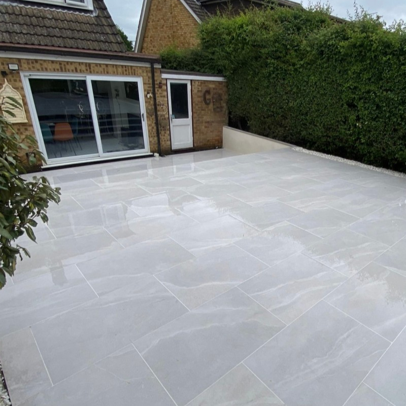 porcelain patio and steps in Stapleford Abbotts Romford